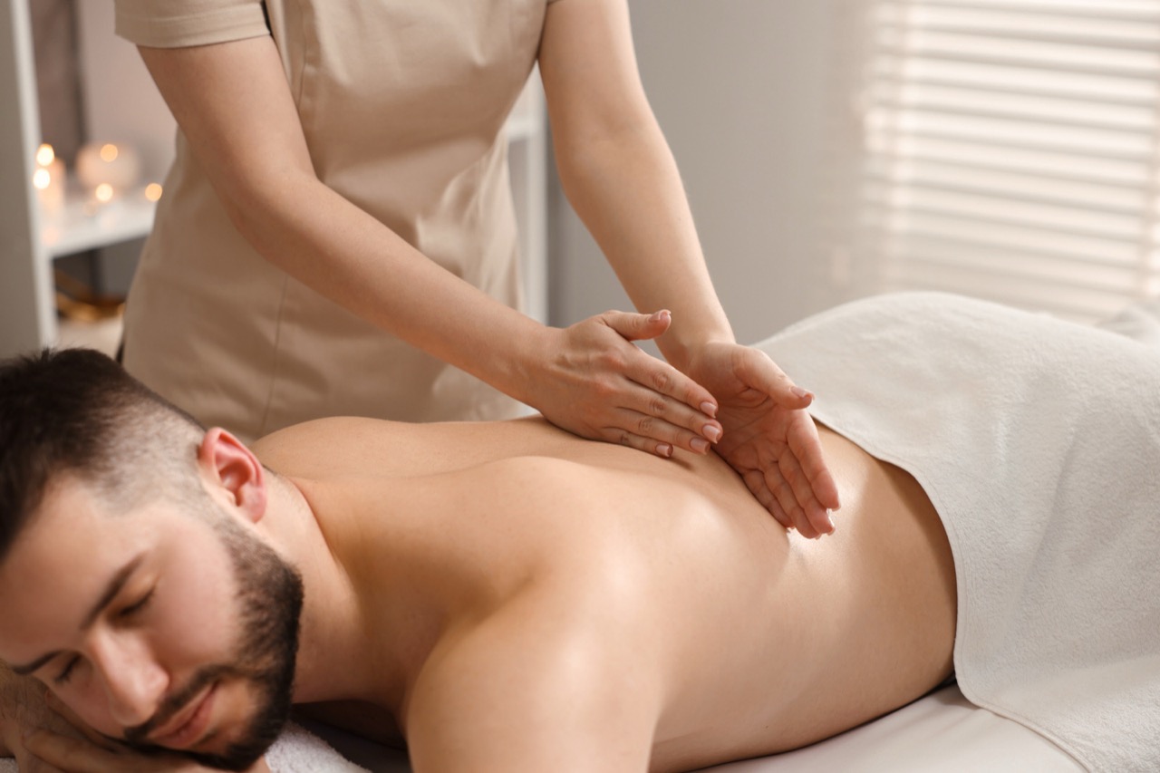 Massage techniques used during a full body massage session