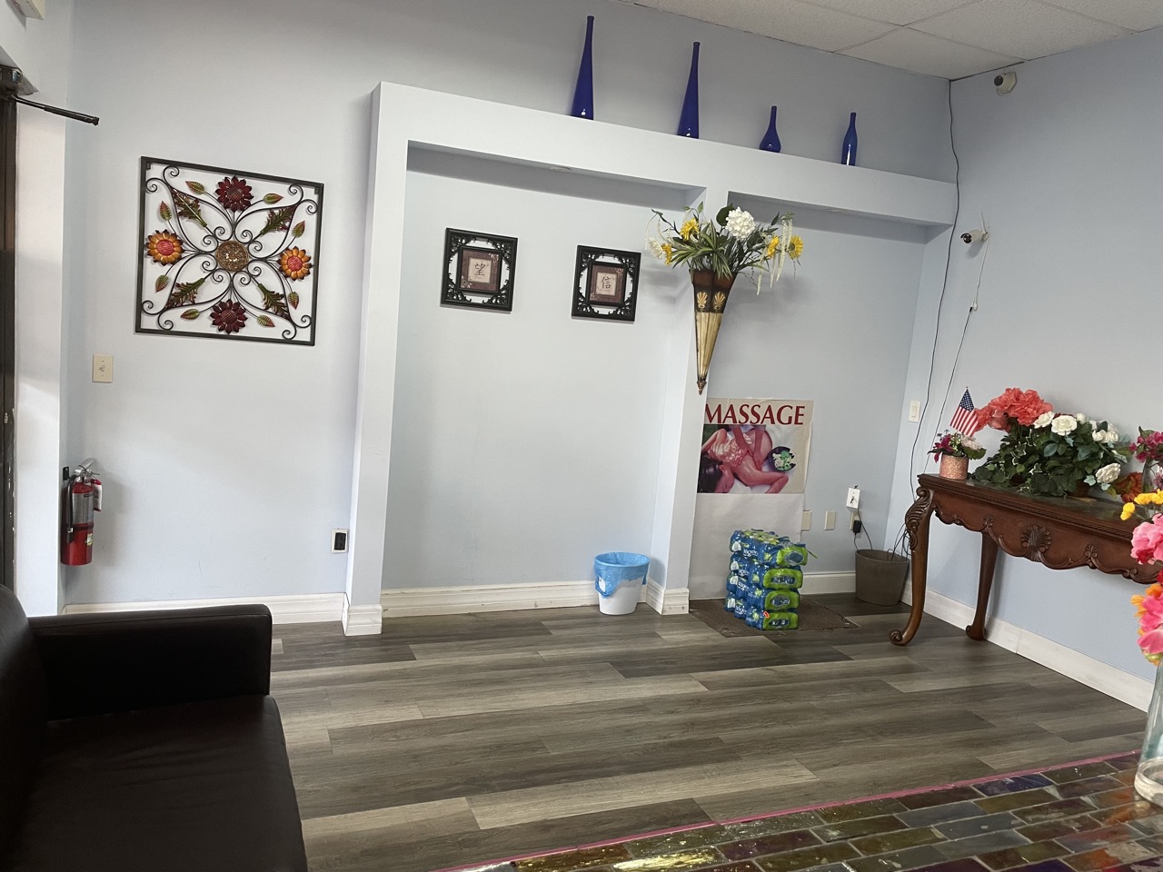 Reception area inside Empire Massage and Spa